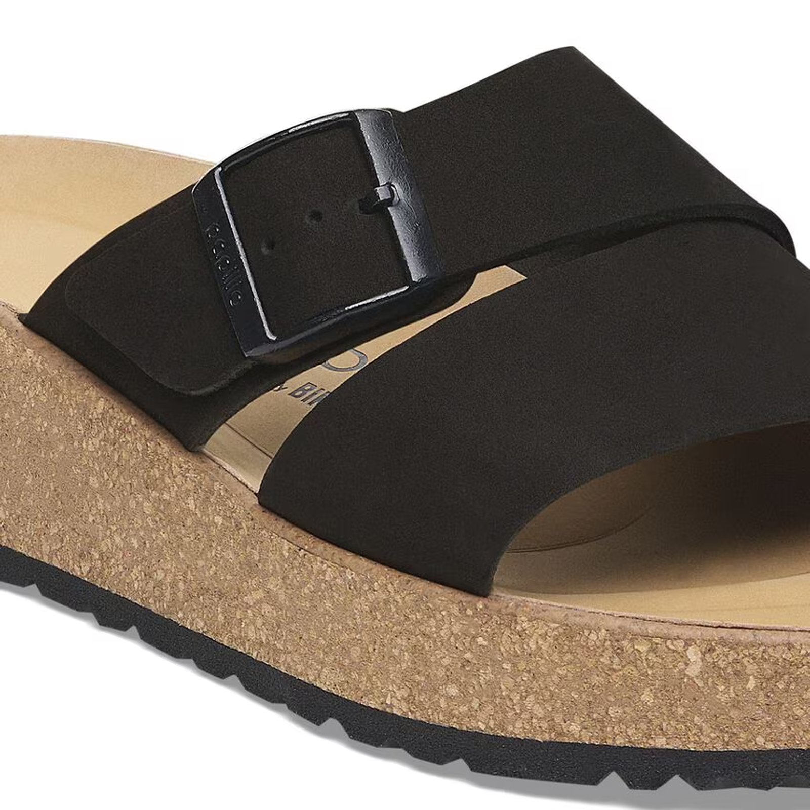 Birkenstock Almina Narrow Slide Sandal (Women) - Black Nubuck