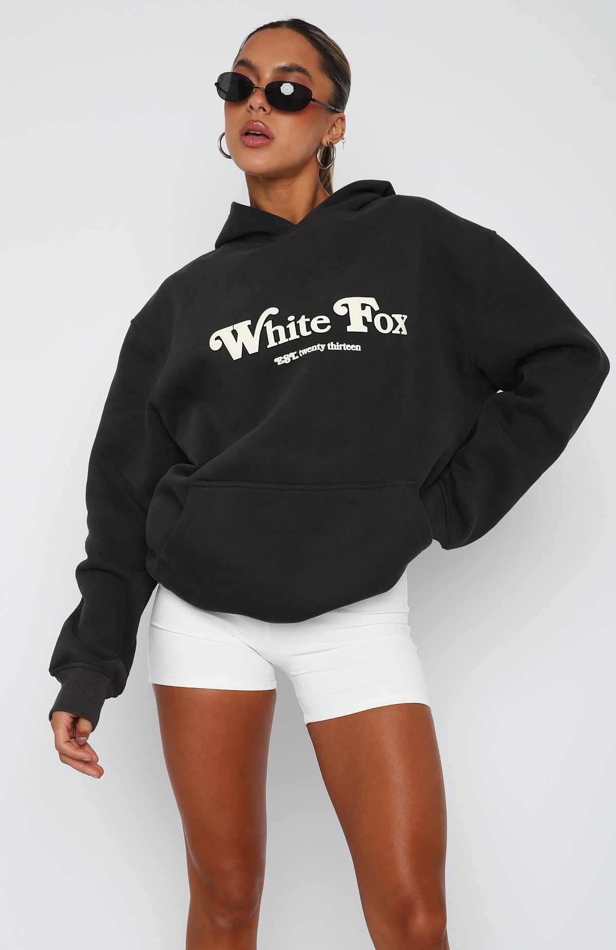 Twin Flame Oversized Hoodie - Charcoal