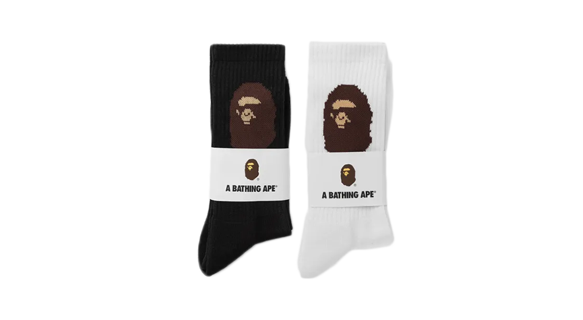 BAPE 'Ape Head' Socks