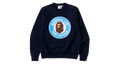 BAPE Classic Busy Works Relaxed Fit Crewneck Sweatshirt Navy