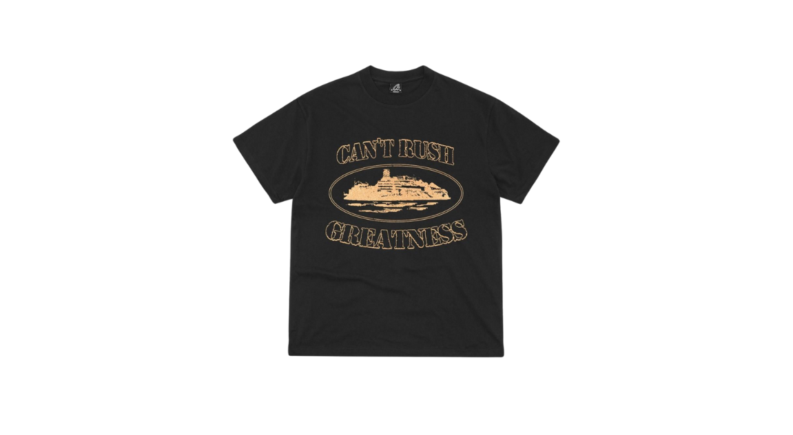 Corteiz x Central Cee Can't Rush Greatness Tee Black