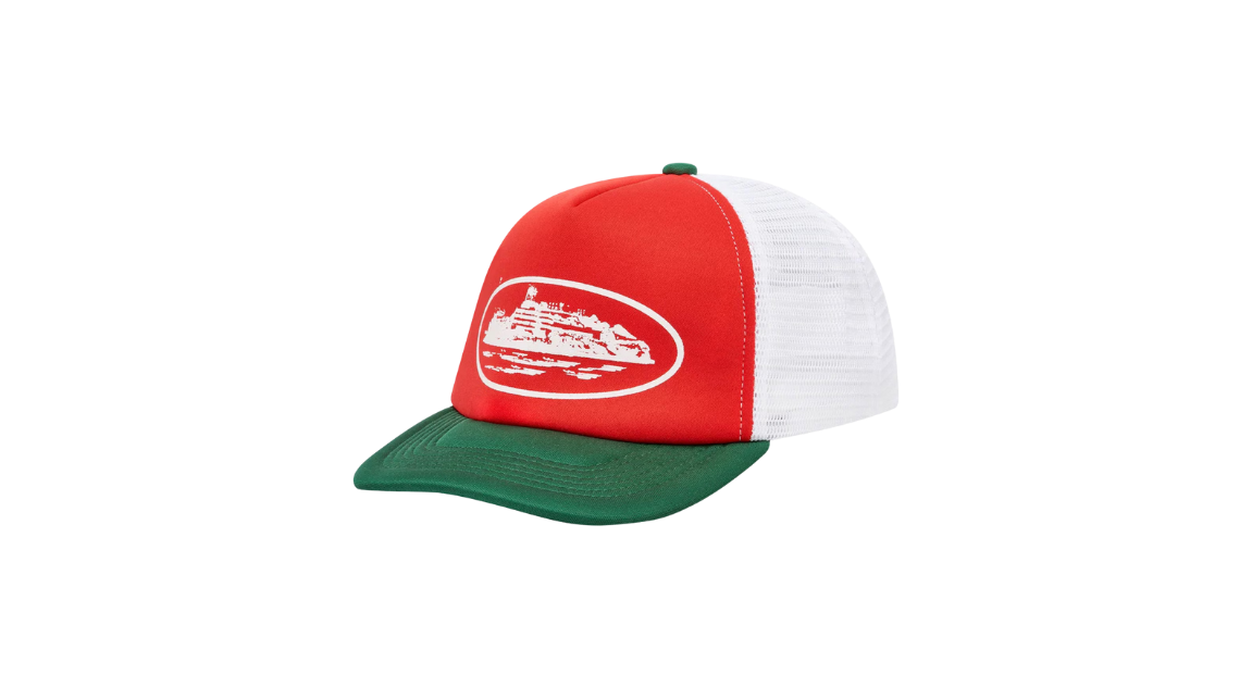 Corteiz Alcatraz Trucker Red/Green Cap