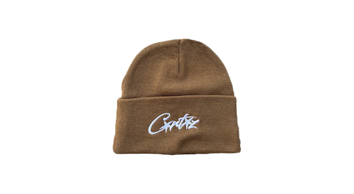 Corteiz Allstarz Folded Beanie Brown