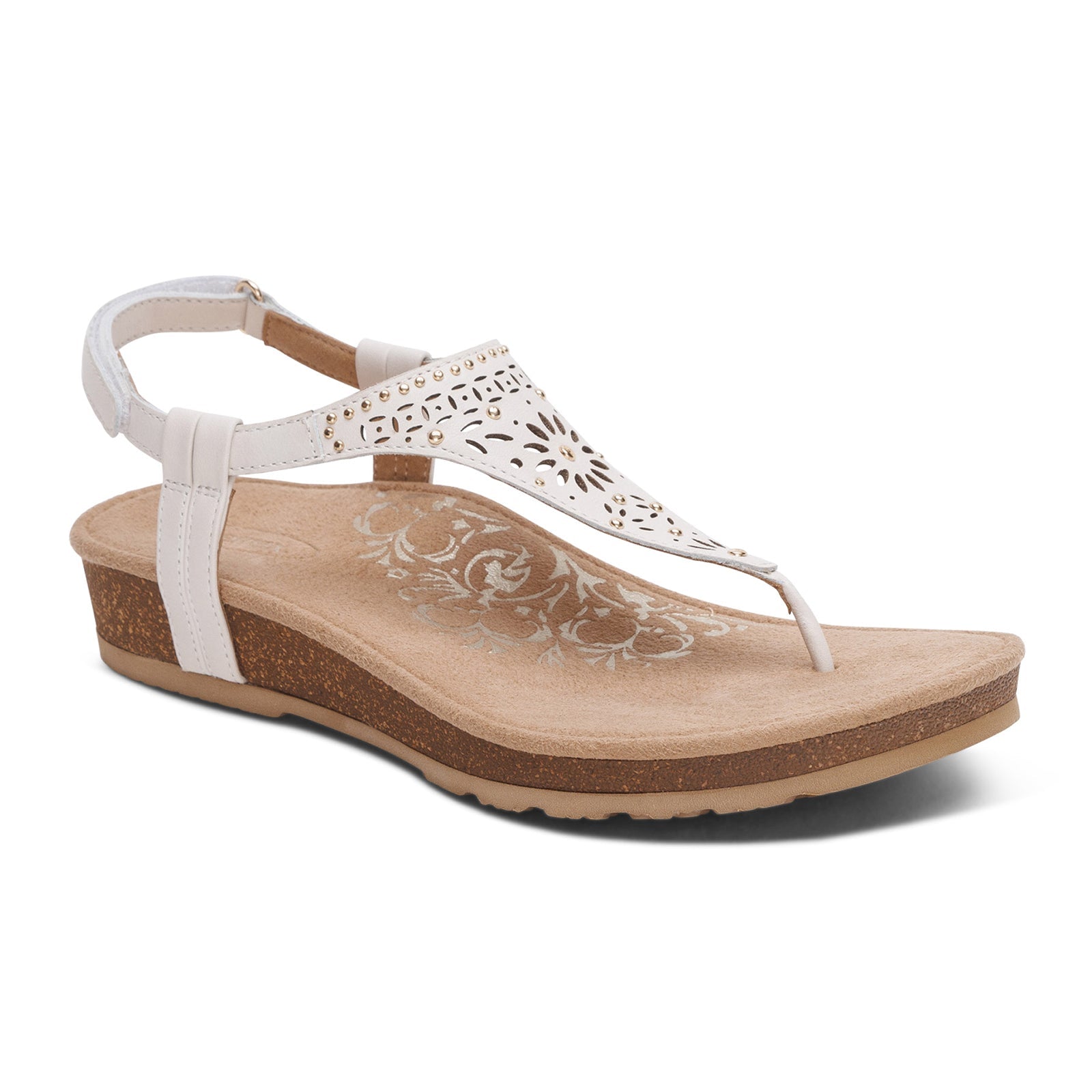 Aetrex Evelyn Backstrap Sandal (Women) - Ivory