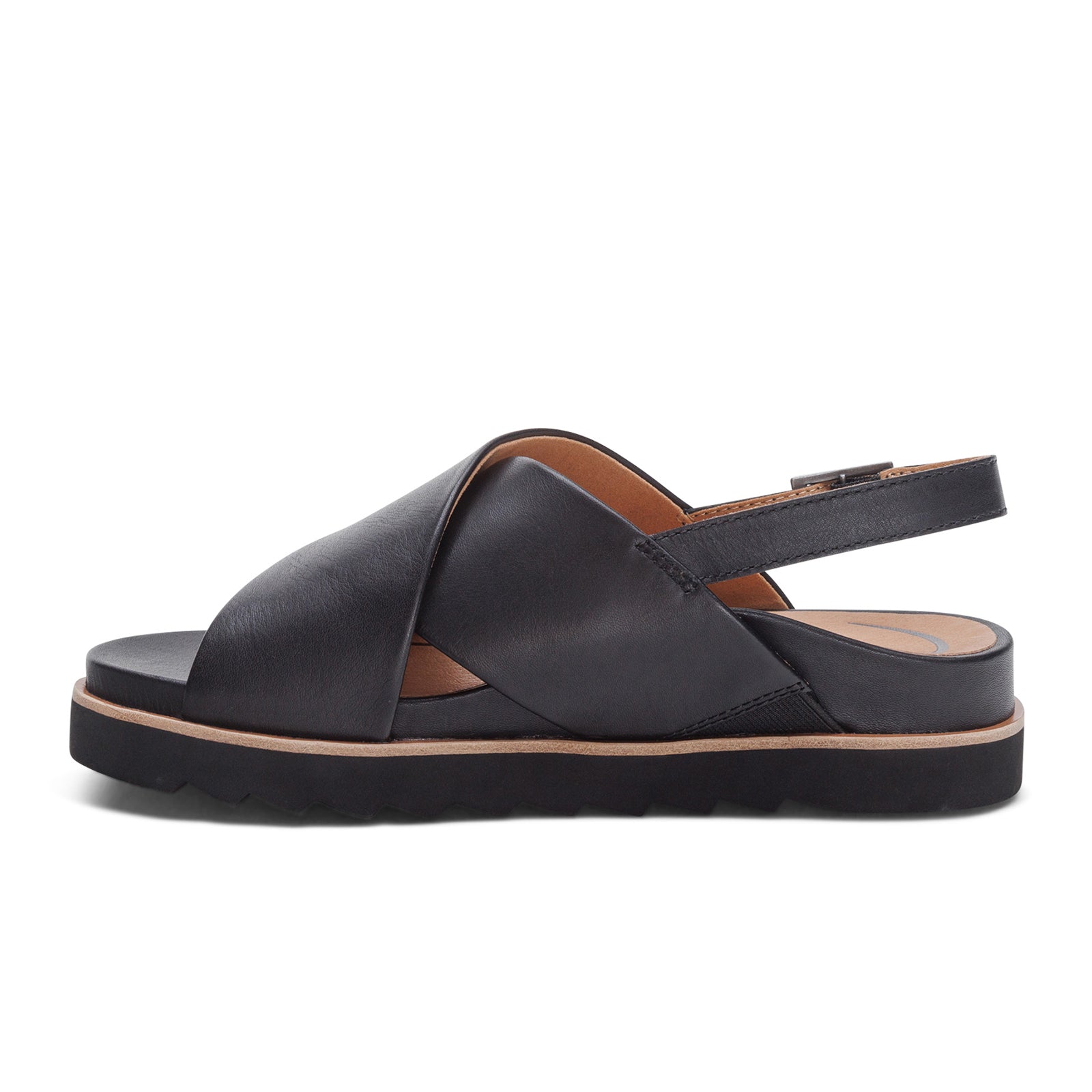 Aetrex Thea Backstrap Sandal (Women) - Black