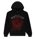 Sp5der Rhinestone OG Web v2 Hoodie Black